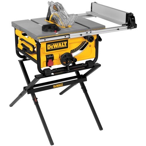 DEWALT DWE7480XA 10-Inch Compact Job Site Table Saw with Guarding System and Stand